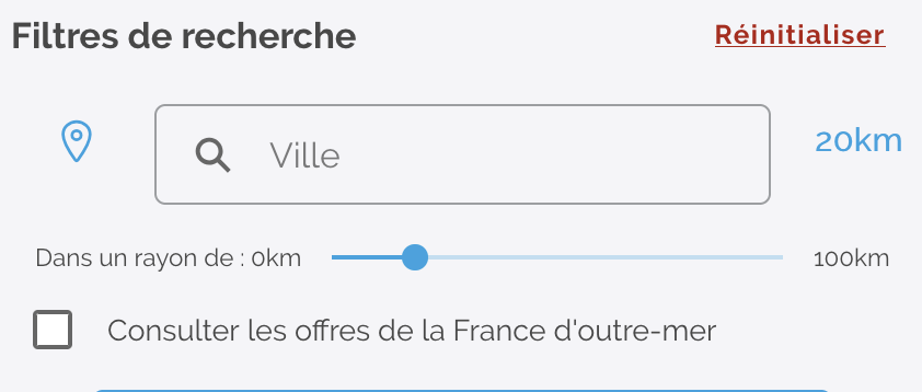 Recherche par ville DOM-TOM